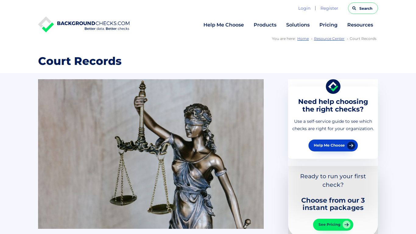 Court Records - background checks