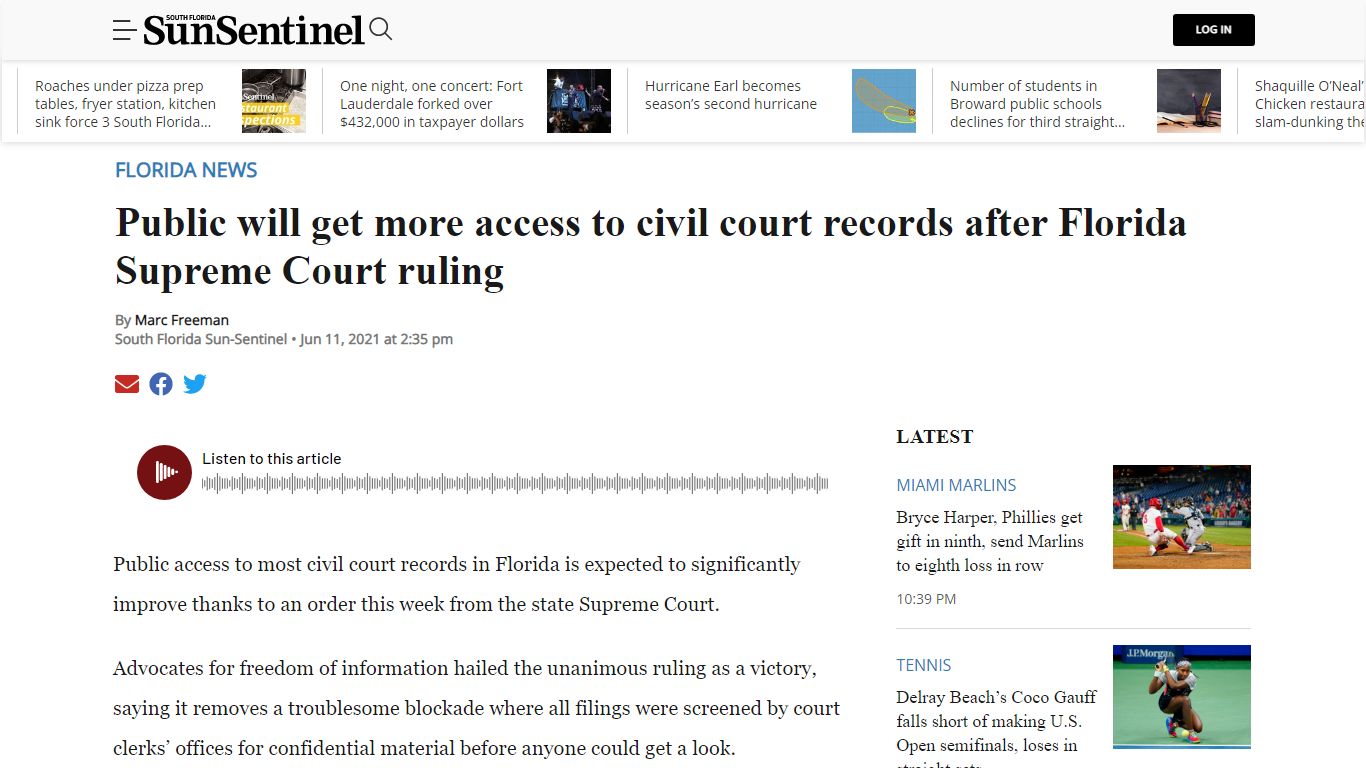 Public access to civil court records expands in Florida